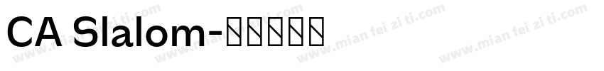 CA Slalom字体转换